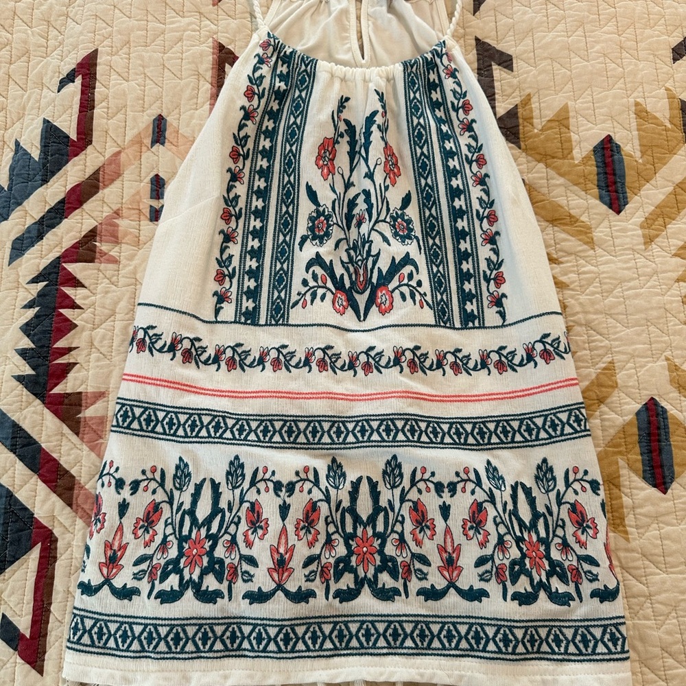 Bohemian Floral Halter Dress